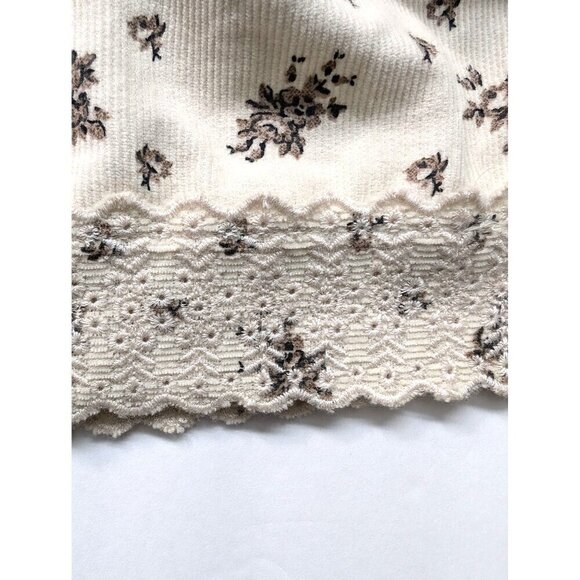 ByTiMo Cottagecore Top Ditsy Floral Milkmaid Square Neckline Peplum M NWT - Picture 9 of 12